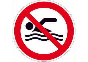 verbotsschild schwimmen verboten